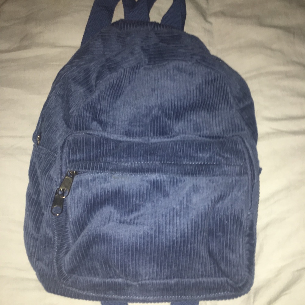 Blue Corduroy Backpack